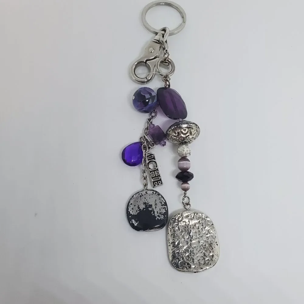 Miche Silver & Purple Colored Keychain